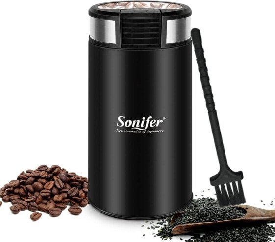 Coffee Grinder Electric Spice and Coffee Mill Capacity 50 g for Coffee Beans Nuts Spices Grain Herbs 200 Watt (50 g Single Container)
