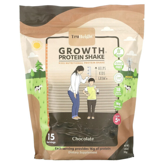 TruHeight, Growth, протеиновый коктейль, для детей от 5 лет, шоколад, 705 г (1,55 фунта)