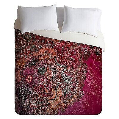 Stephanie Corfee Flourish Berry Lightweight Duvet Cover Queen Pink - Deny