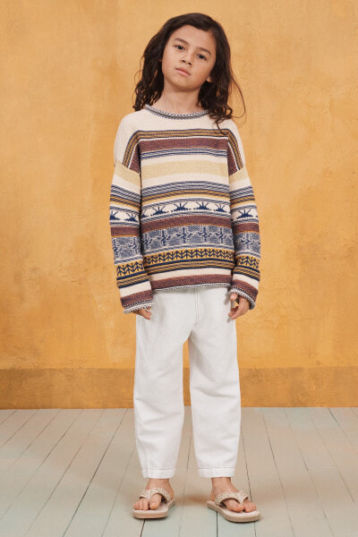 Limited edition jacquard knit sweater