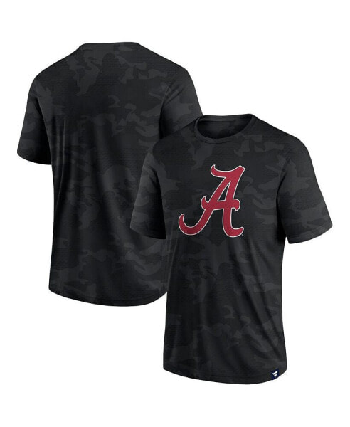 Men's Black Alabama Crimson Tide Camo Logo T-shirt