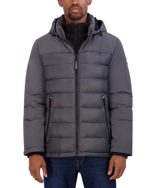 Men's Mixed Media Puffer Jacket