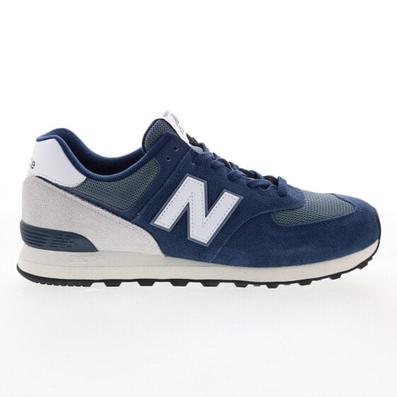 New Balance 574 U574PO2 Mens Blue Suede Lace Up Lifestyle Sneakers Shoes 11.5