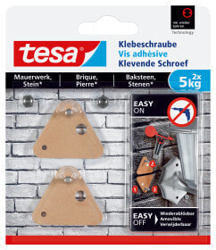 Tesa 77904-00000 - Innen & Außen - Universalhaken - Beige - Klebestreifen - 5 kg - Mauerziegel
