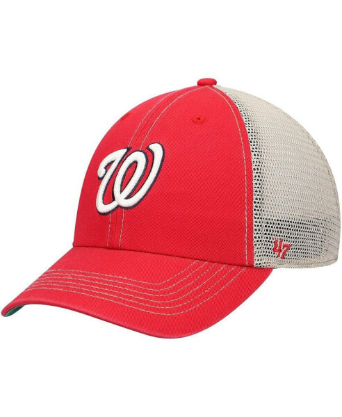 Men's '47 Red Washington Nationals Trawler Clean Up Trucker Snapback Hat