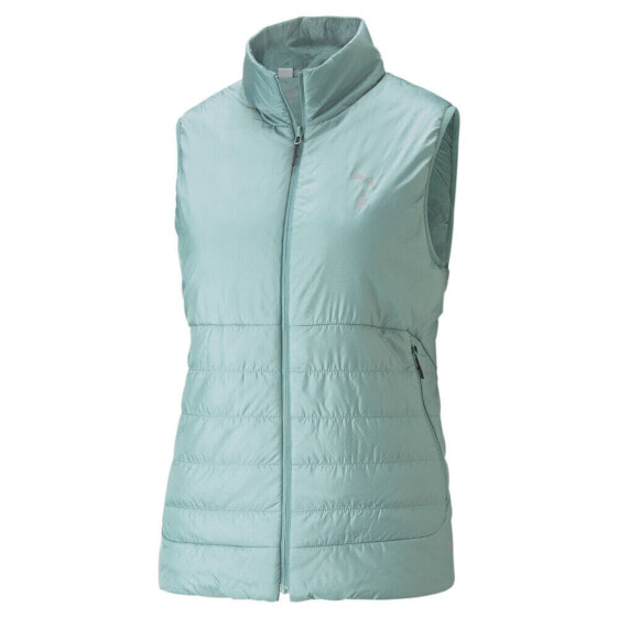 Puma Seasons Reversable Primaloft Full Zip Vest Womens Grey Casual Athletic Oute