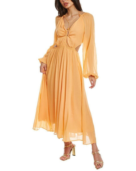 Suboo Aura Cutout Midi Dress Women's Orange M