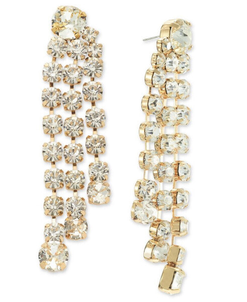 Gold-Tone Crystal Layered Drop Earrings, Created for Macy's