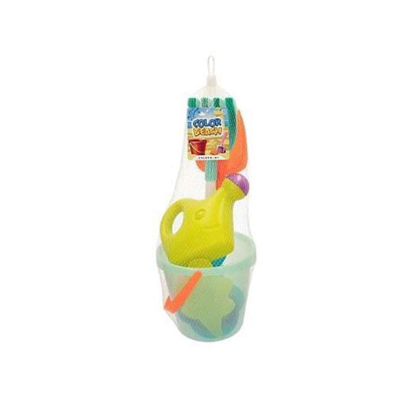 COLOR BABY 18 cm With Shovel Rake Watering Can And 3 Molds beach bucket