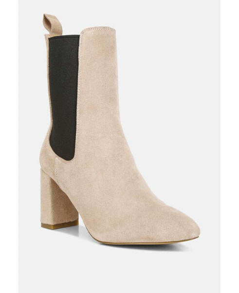 Gaven Womens Suede High Ankle Chelsea Boots