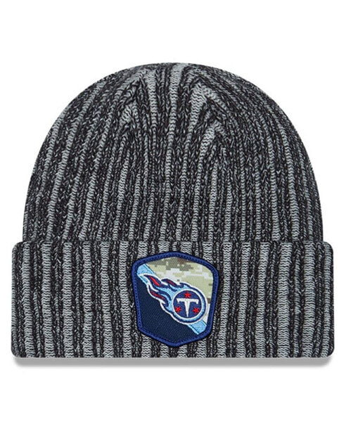 Men's Black Tennessee Titans 2023 Salute To Service Cuffed Knit Hat