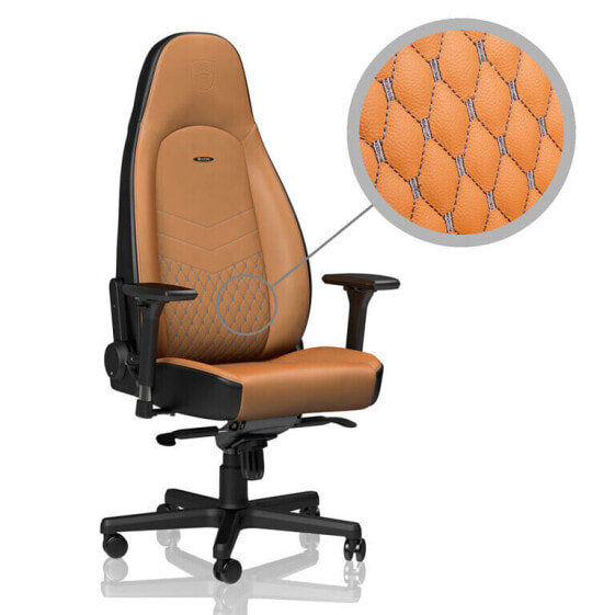 noblechairs ICON Echtleder Gaming Stuhl - cognac/schwarz