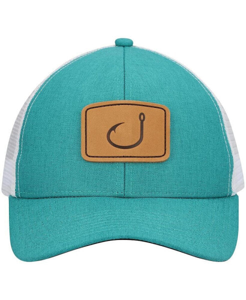 Men's Teal, White Lay Day Trucker Snapback Hat