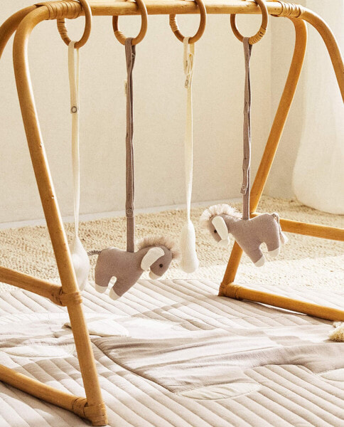 Rattan baby gym