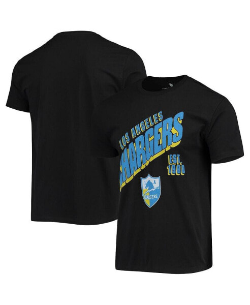 Men's Black Los Angeles Chargers Slant T-shirt