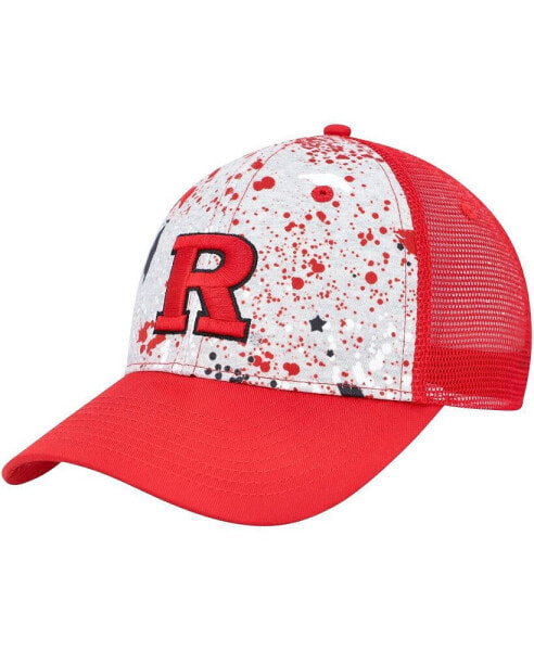 Men's Gray, Scarlet Rutgers Scarlet Knights Love Fern Trucker Snapback Hat