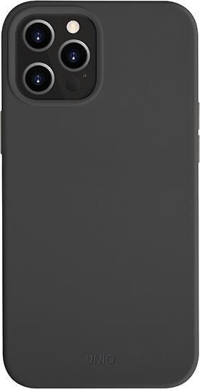Чехол для смартфона Uniq Lino Hue Apple iPhone 12 Pro Max черный/инк-черный Антимикробный