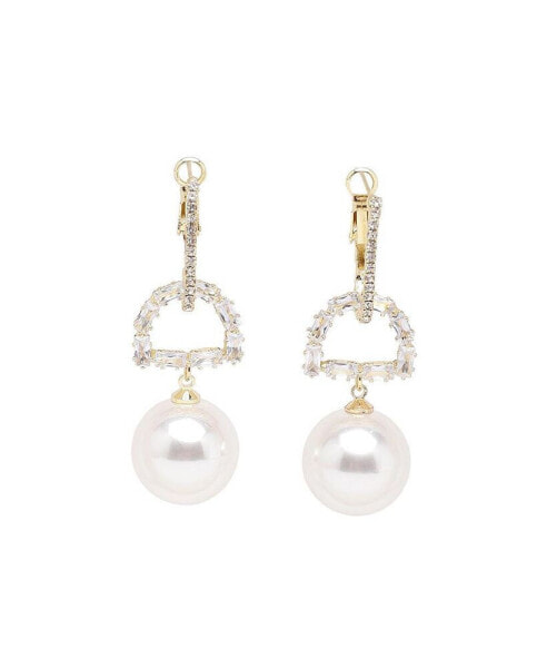 Women's White Color Drop Earrings