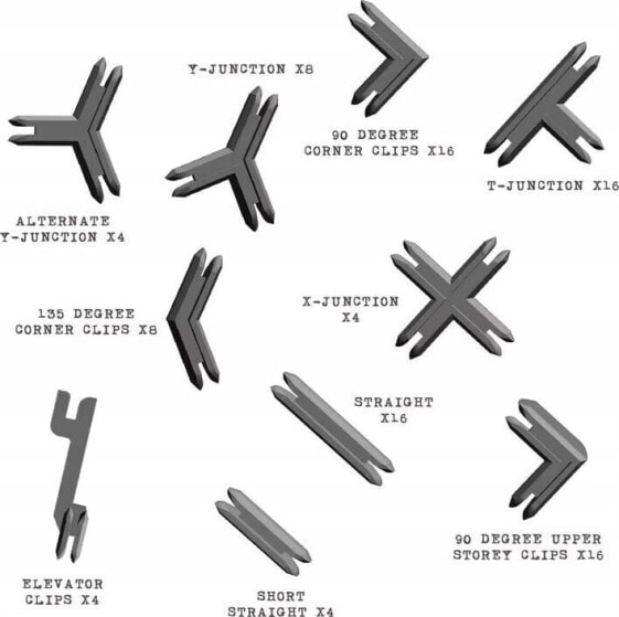 Battle Systems Ltd BattleSystems: Plastic Terrain Clips - Gray