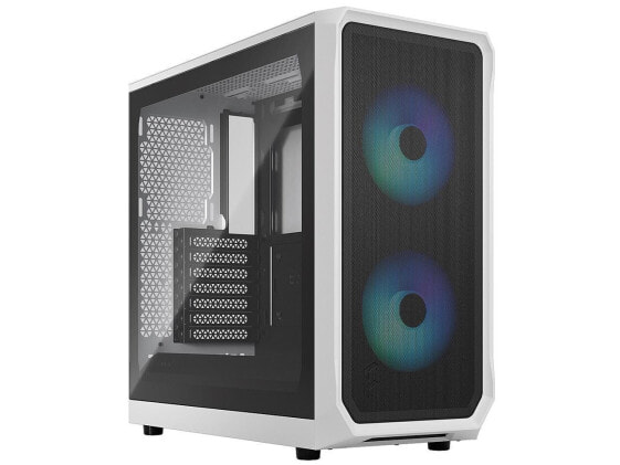 Fractal Design Focus 2 RGB White ATX mATX Mini ITX Clear Tinted Tempered Glass M