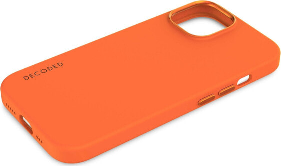 Decoded Decoded AntiMicrobial Silicone Backcover iPhone 15 Apricot