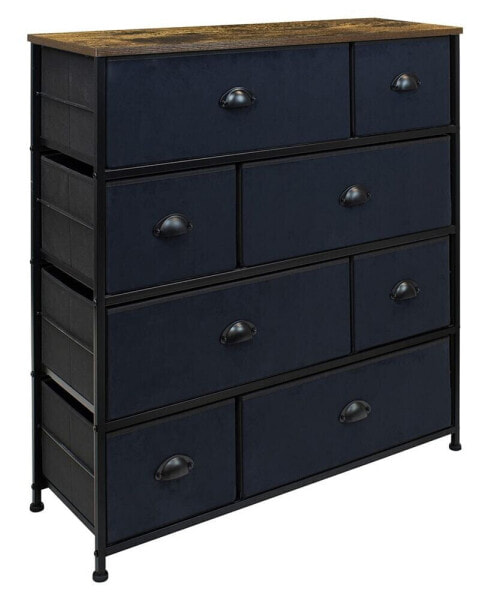 8 Drawer Chest Dresser with Wood Top