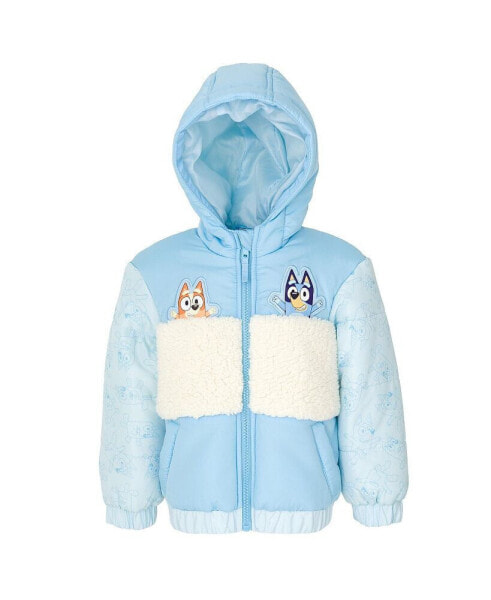 Куртка для малышей Bluey Зимняя пуховая с застежкой на молнию для девочек
