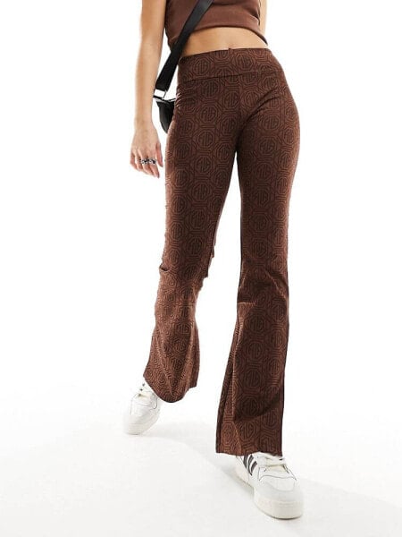 Fila flared leggings in brown