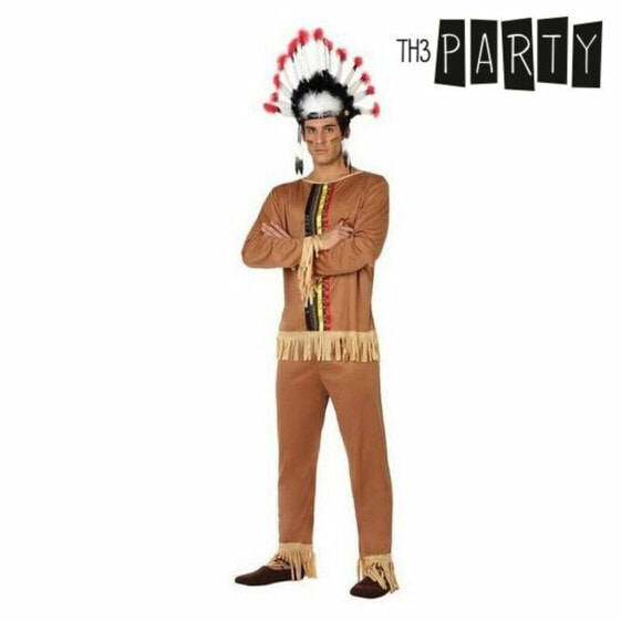 Маскарадные костюмы для взрослых Th3 Party Коричневый Американский индеец (2 Предметы)