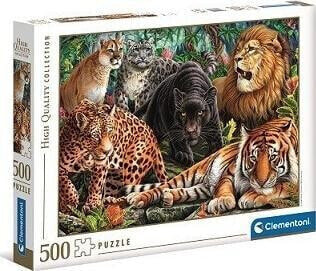 Clementoni Puzzle 500 elementów High Quality, Dzikie koty