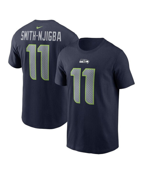 Men's Jaxon Smith-Njigba Navy Seattle Seahawks 2023 NFL Draft First Round Pick Player Name and Number T-shirt