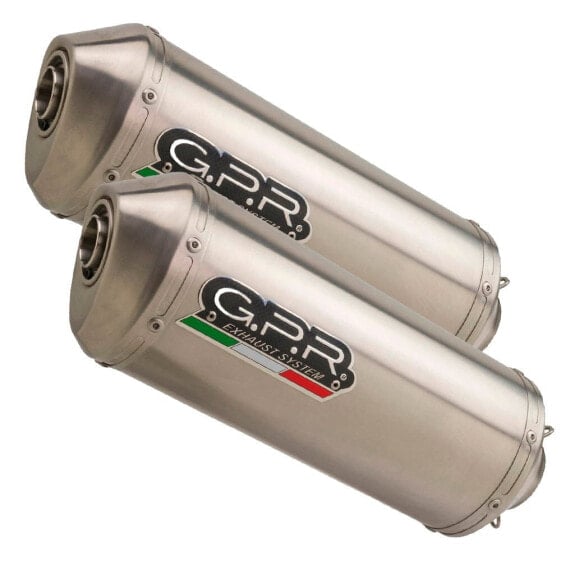 GPR EXHAUST SYSTEMS Satinox Dual Slip On ETV Caponord 1000 Rally 01-07 CAT Homologated Muffler