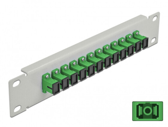 Delock 66782 - Fiber - SC - Green - Grey - Metal - 1U - 44 mm