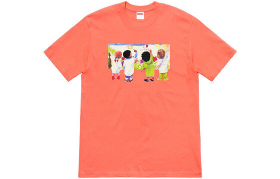 Футболка для малышей Supreme SS19 Kids Tee Neon Orange