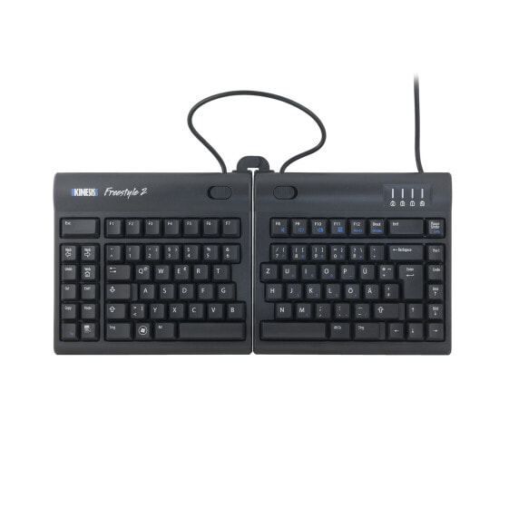 Kinesis R-Go Tools Kinesis Freestyle2 keyboard QWERTZ 9" - Standard - Wired - USB - Membrane - QWERTZ - Black