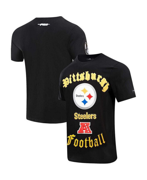 Men's Black Pittsburgh Steelers Old English T-shirt