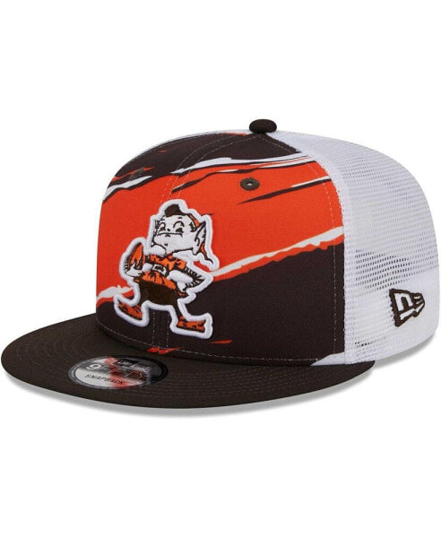 Men's Brown Cleveland Browns Historic Tear Trucker 9FIFTY Snapback Hat