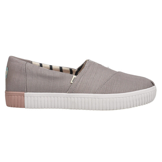 TOMS Alpargata Indio Slip On Womens Grey Sneakers Casual Shoes 10015865T