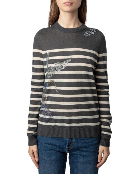 Zadig & Voltaire Source Stripes Holly Cashmere Sweater Women's