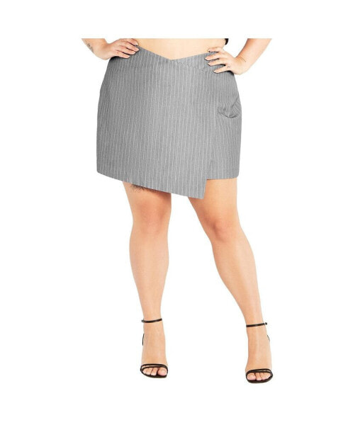 Plus Size Jazmin Pinstripe Skirt