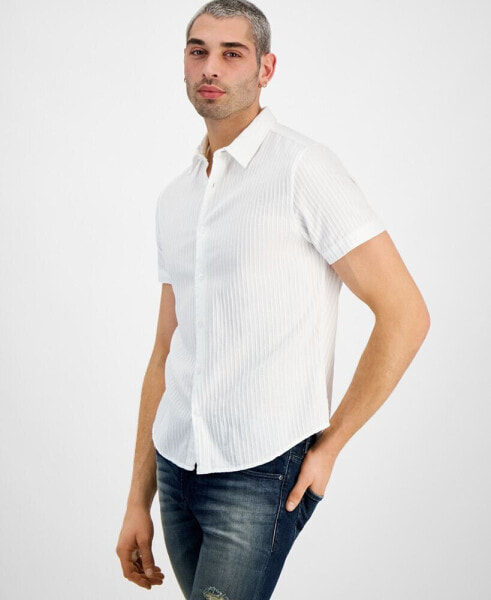 Men's Folded-Collar Pillar Dobby Shirt