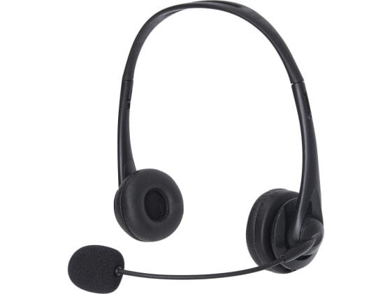 SANDBERG USB Office Headset - Kopfhörer - Kopfband - Büro/Callcenter - Schwarz - Binaural - Knopf