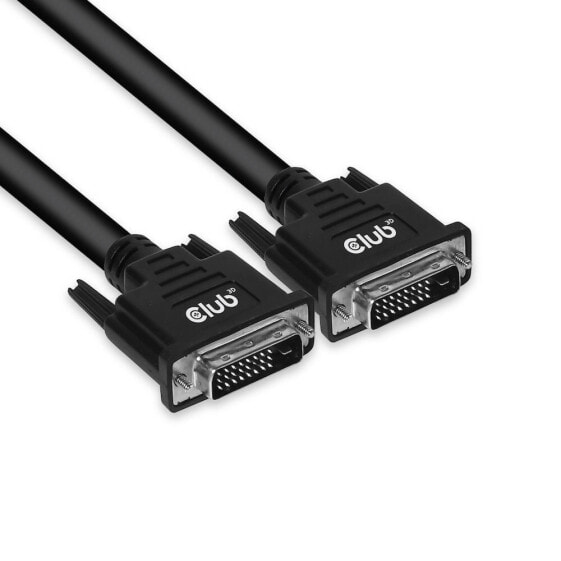 Club 3D DVI-D Dual Link 24+1 M/M Cable 3m/9.84ft Bidirectional 28AWG - DVI-D - DVI-D - 3 m - Black