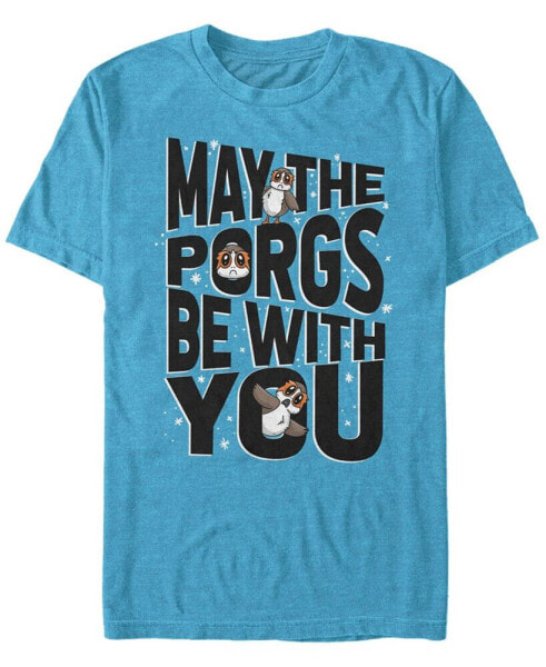 Star Wars Men's Episode 8 May The Porgs Be With You Short Sleeve T-Shirt