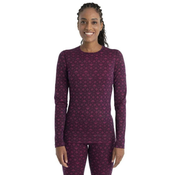 ICEBREAKER 200 Oasis Crewe First Snow Merino Long Sleeve Base Layer