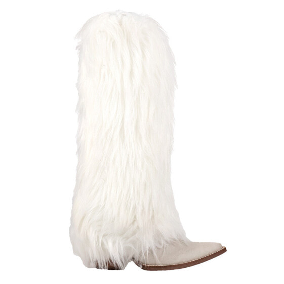 Dingo Snuggles Snip Toe Cowboy Womens White Casual Boots DI189-100