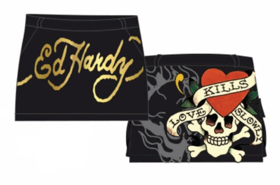 ED Hardy LSK Skull Poplin Mini Skirt - EHW6200-4