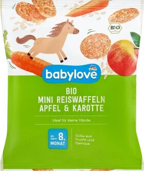 Babysnack Reiswaffeln Apfel & Karotte, ab dem 8. Monat, 35 g