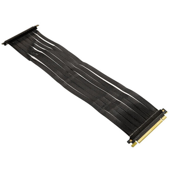 Ssupd Riser Flachband-Kabel - PCIe 4.0, 430mm, schwarz