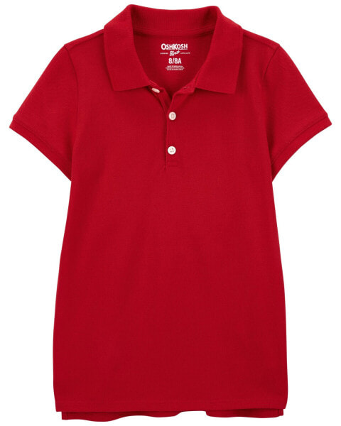 Kid Red Piqué Polo Shirt 7